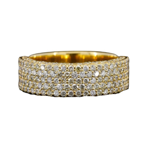 Unisex 18KT Solid Gold VS1 Natural Ring