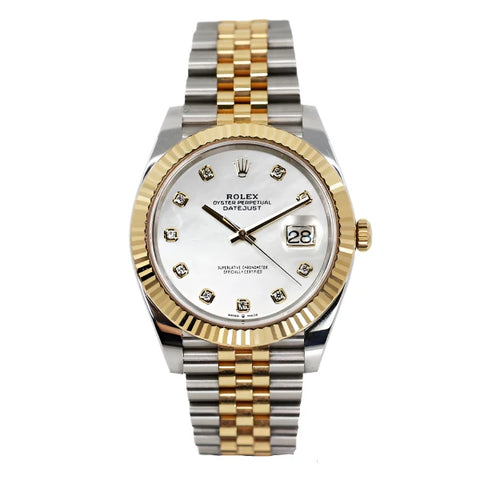 2022 Rolex Date-Just Mother of Pearl Dial - Two Tone