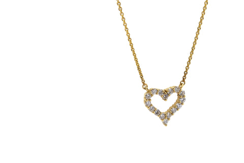 Solid Gold Heart Necklace