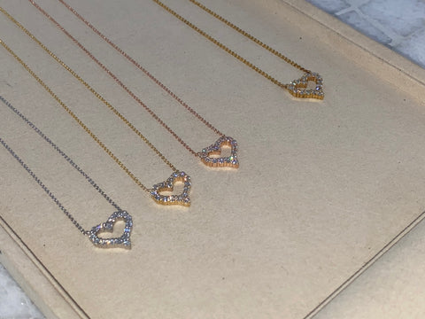 Solid Gold Heart Necklace