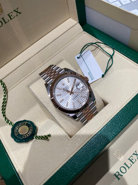 126331 Date Just 41, Jubilee Oyster Steel & Everrose