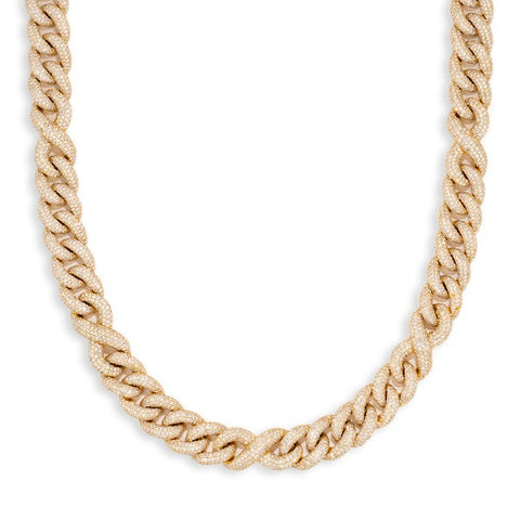 Infinity Figure 8 x Miami Cuban Link Chain W/ Natural Diamonds
