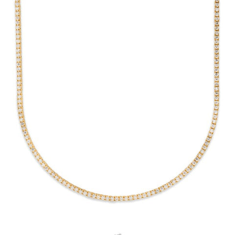 2.5mm 3.29CT Yellow Gold Tennis Bracelet