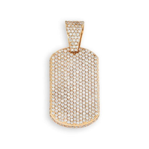 Small Dog Tag With Diamonds