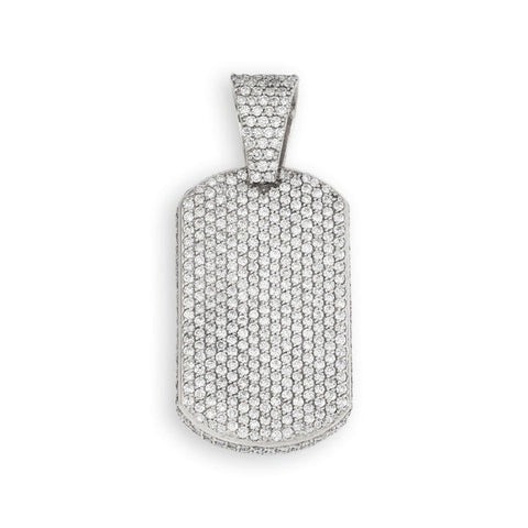 Small Dog Tag With Diamonds