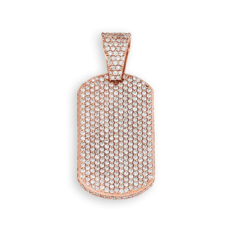 Small Dog Tag With Diamonds