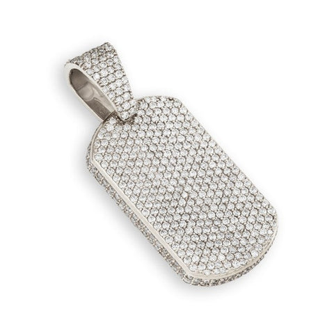 Small Dog Tag With Diamonds