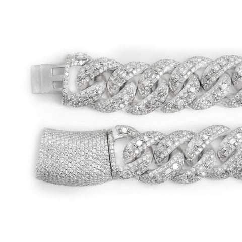 Round Miami Cuban Link With Round Diamonds & Emerald