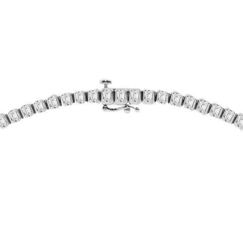 16.10CT Emerald Lab Grown Diamond Graduated Tennis Necklace