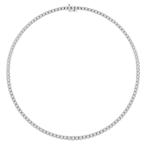 16.10CT Emerald Lab Grown Diamond Graduated Tennis Necklace