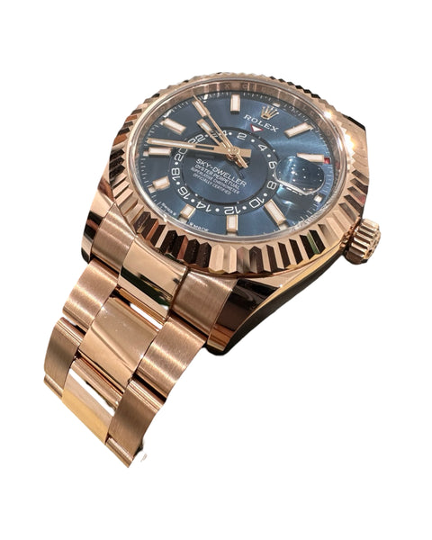 Rolex Sky Dweller 42 - Oyster Blue Dial Rose Gold 336935