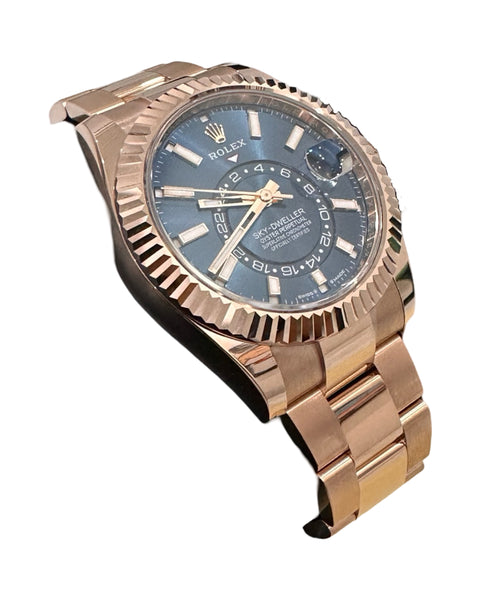 Rolex Sky Dweller 42 - Oyster Blue Dial Rose Gold 336935