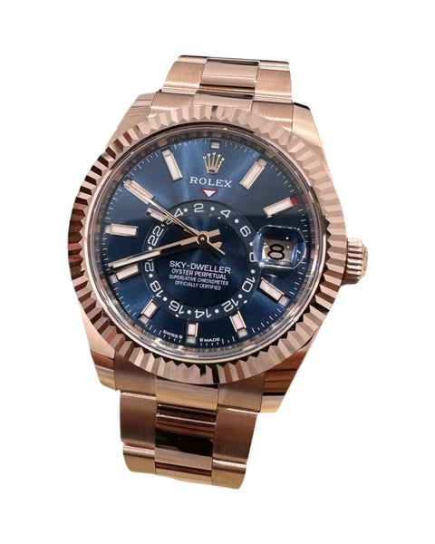 Rolex Sky Dweller 42 - Oyster Blue Dial Rose Gold 336935
