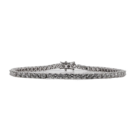 18KT White Gold Tennis Bracelet, VS1 Natural Diamond