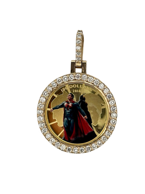 14KT RARE Bullion Coin Diamond Pendant
