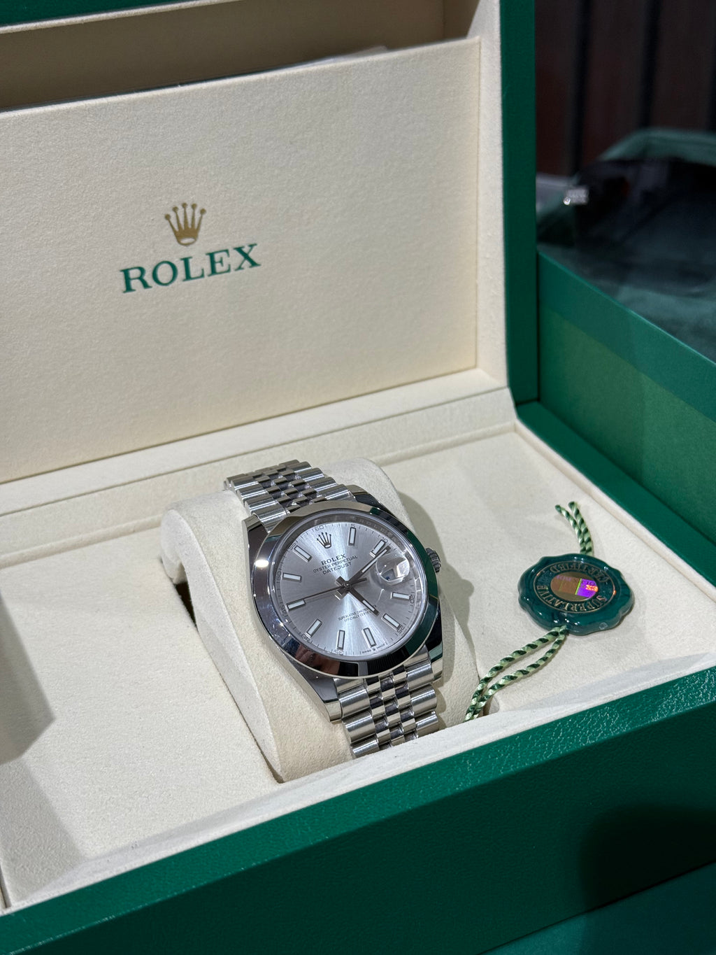 Rolex Datejust Silver dial 126300 2021 box and papers - full set