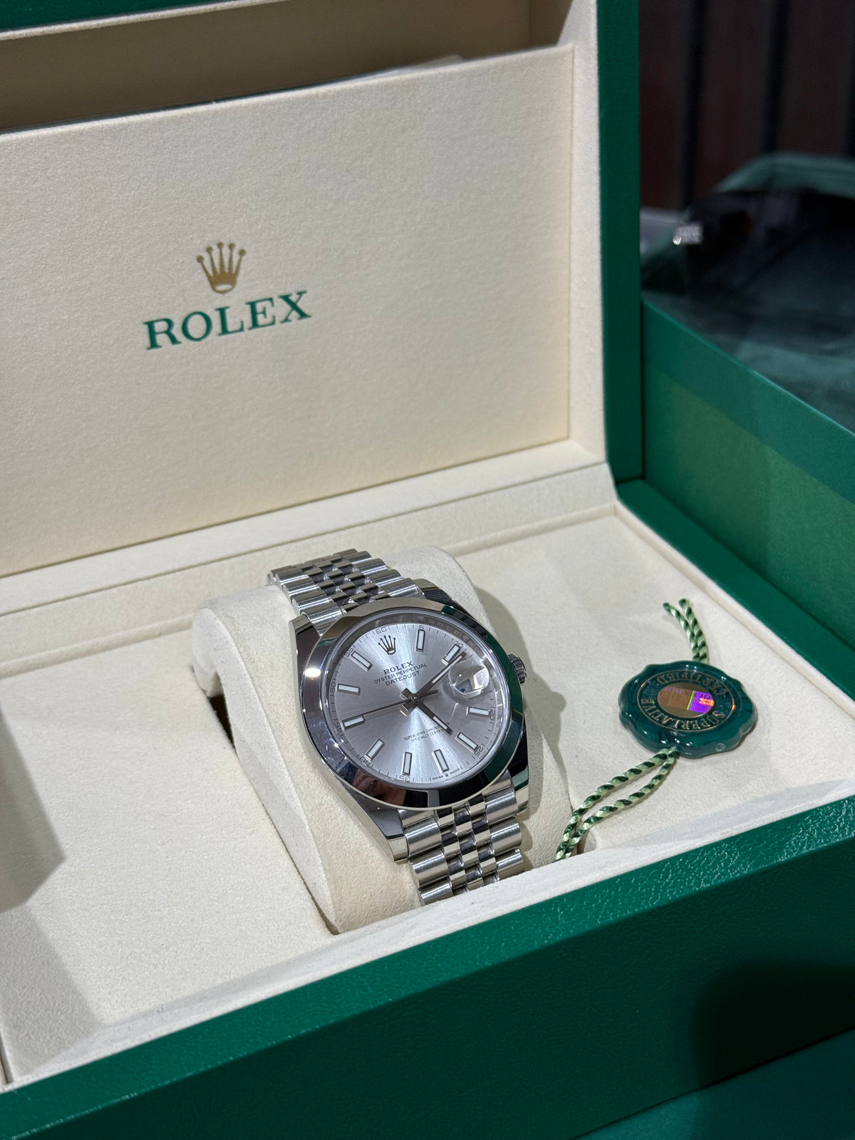 Rolex Datejust Silver dial 126300 2021 box and papers - full set