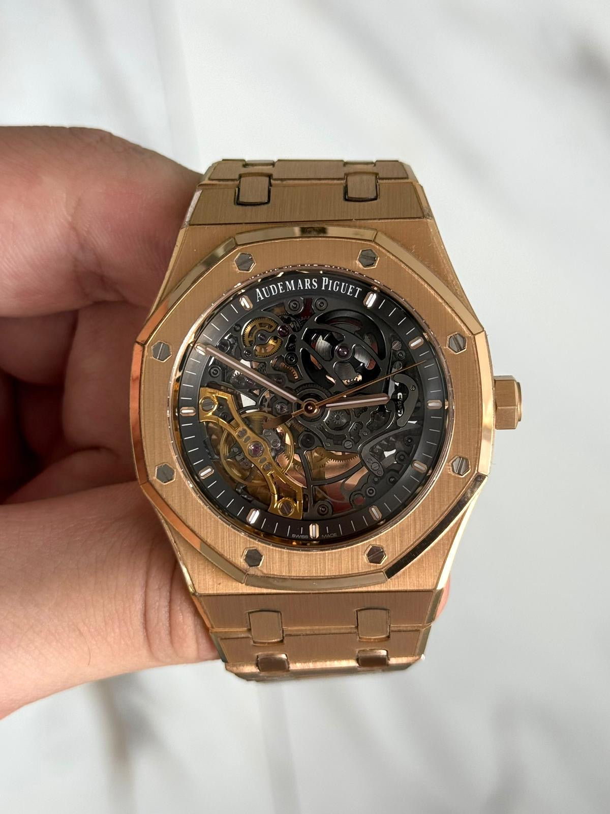 2025 Audemars Piguet Royal Oak Flying Tourbillon Openworked 26735SG – Sand Gold – Full Set