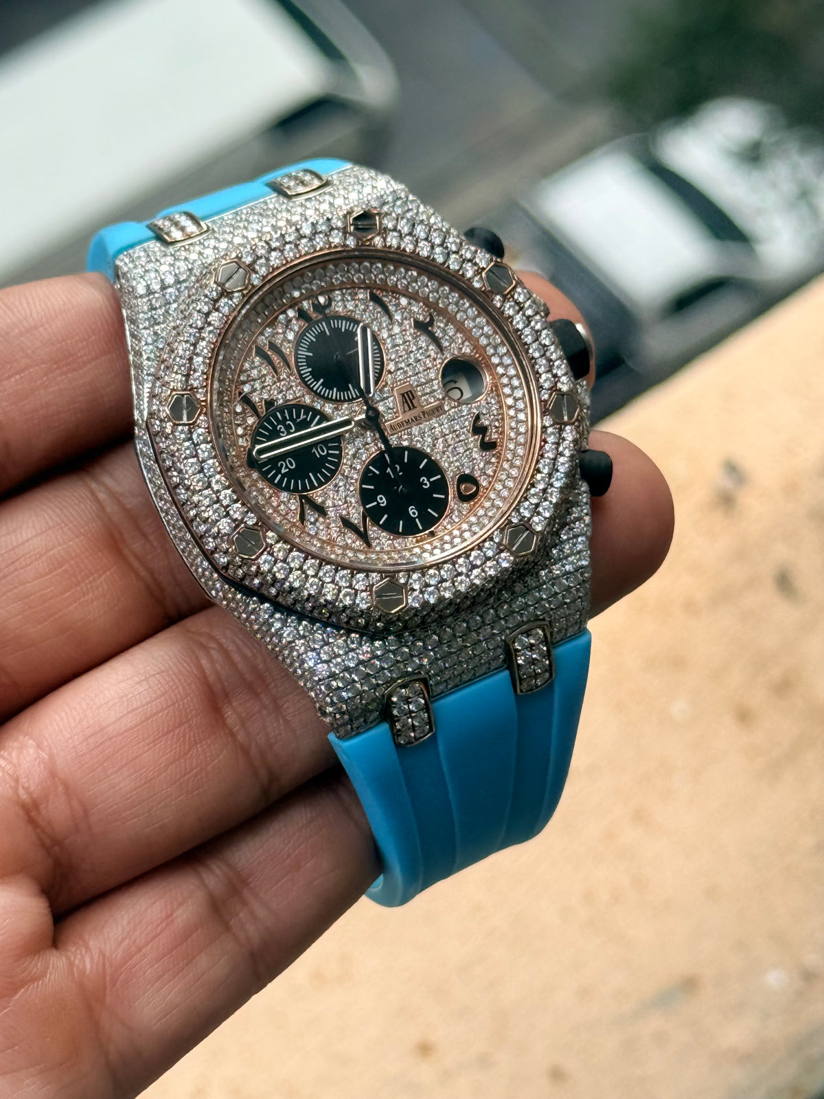 2013 Audemars Piguet Royal Oak Offshore 26170ST – Custom Natural Diamond Pavé – Full Set
