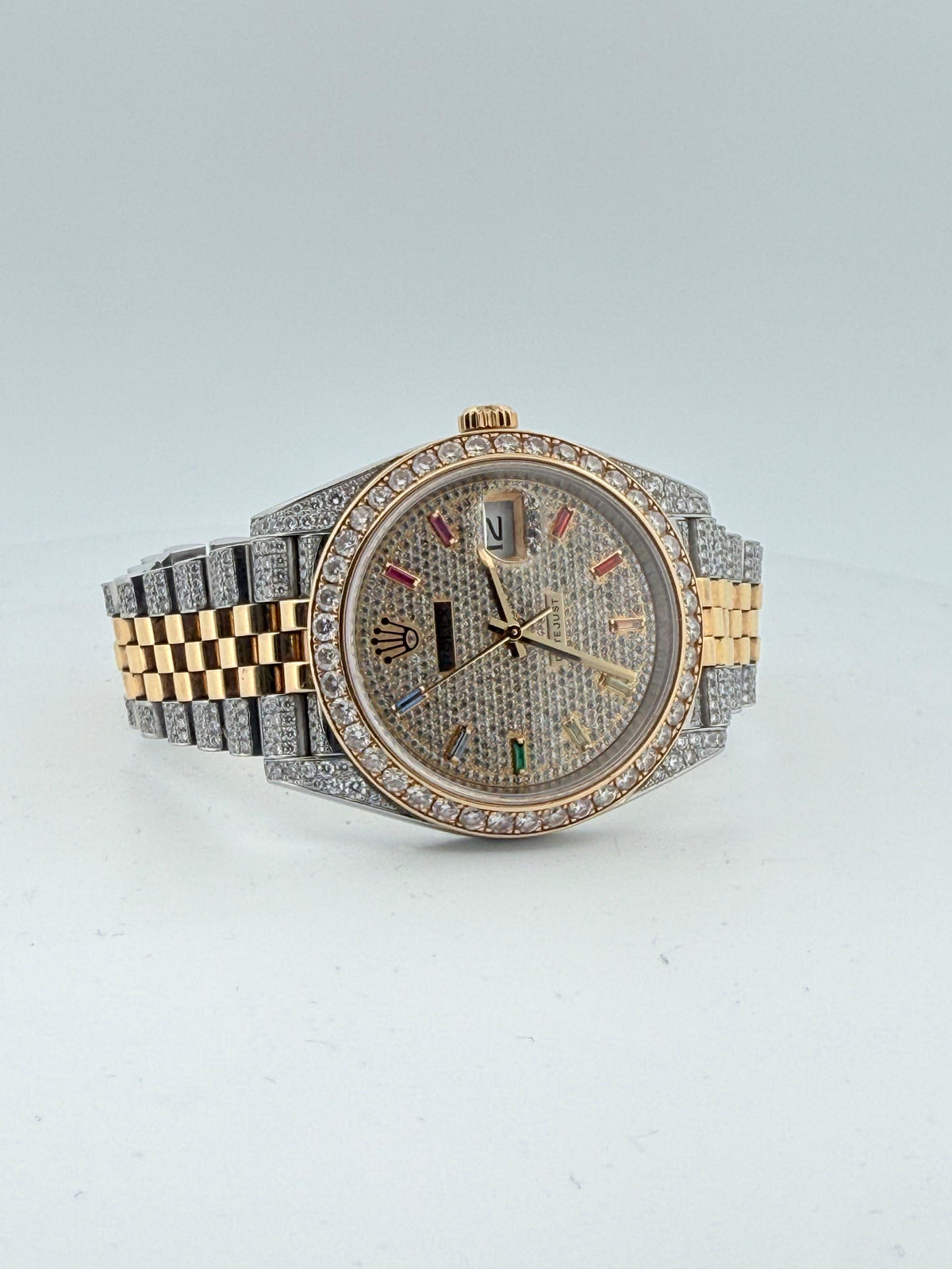 Rolex Datejust 41mm VVS1 custom diamond set