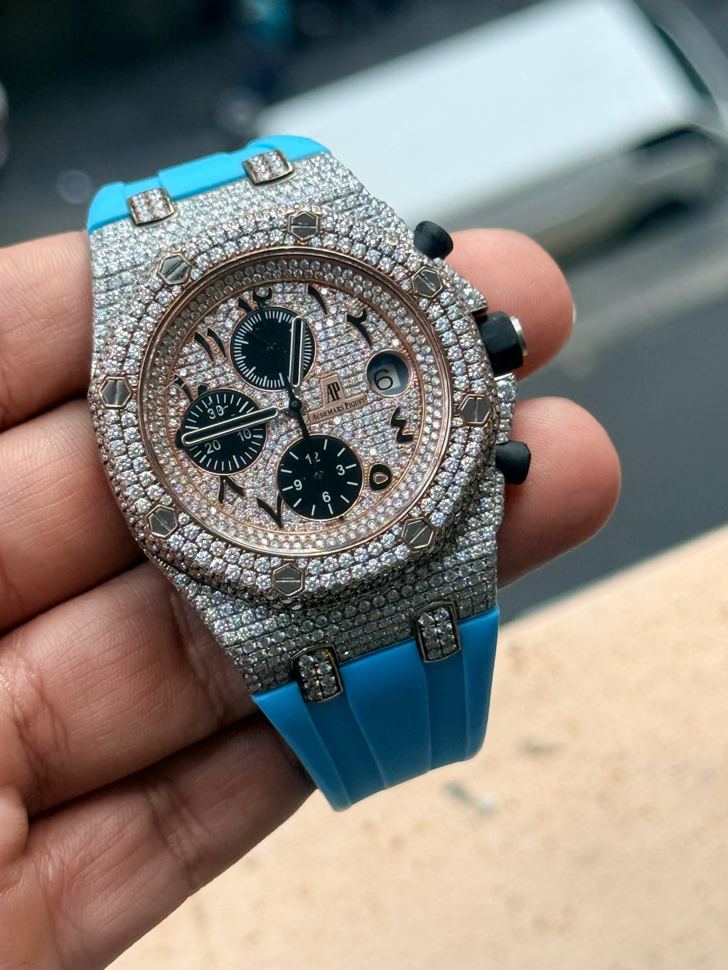 2013 Audemars Piguet Royal Oak Offshore 26170ST – Custom Natural Diamond Pavé – Full Set
