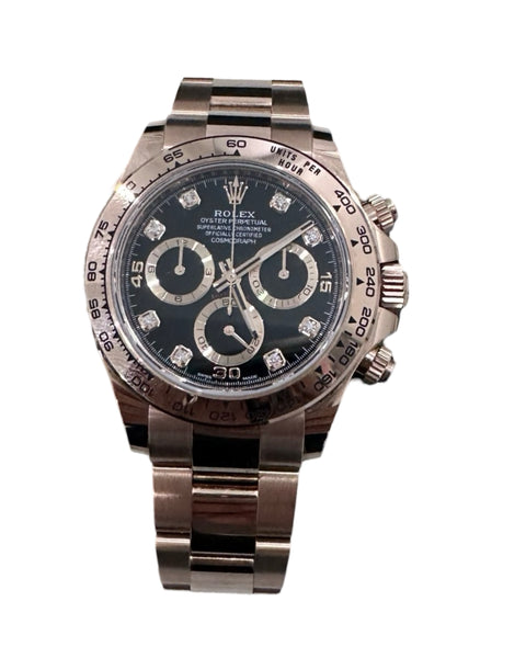 2023 Rolex Daytona Rose Gold Black Diamond Dial 116505 - Like New