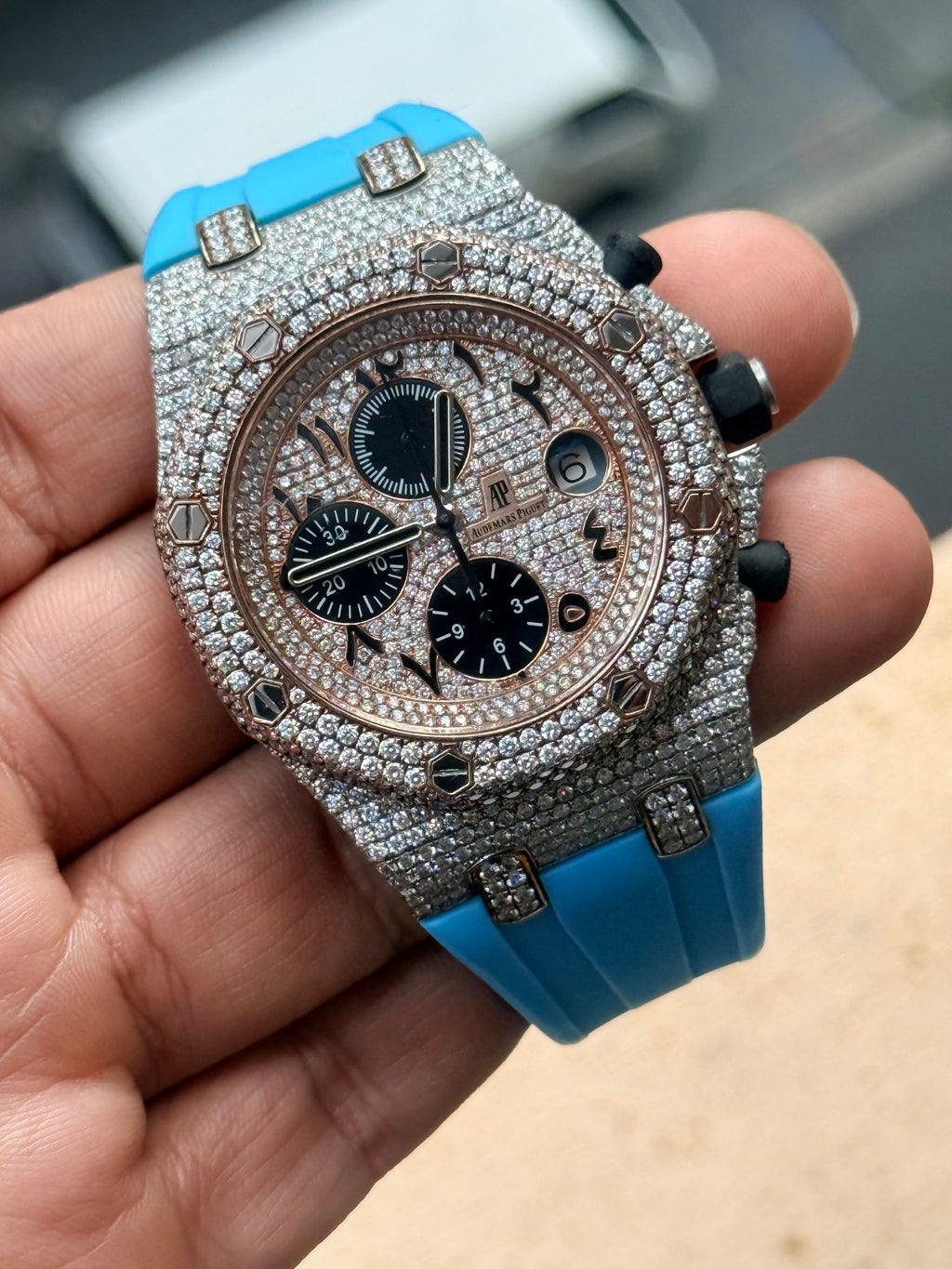 2013 Audemars Piguet Royal Oak Offshore 26170ST – Custom Natural Diamond Pavé – Full Set