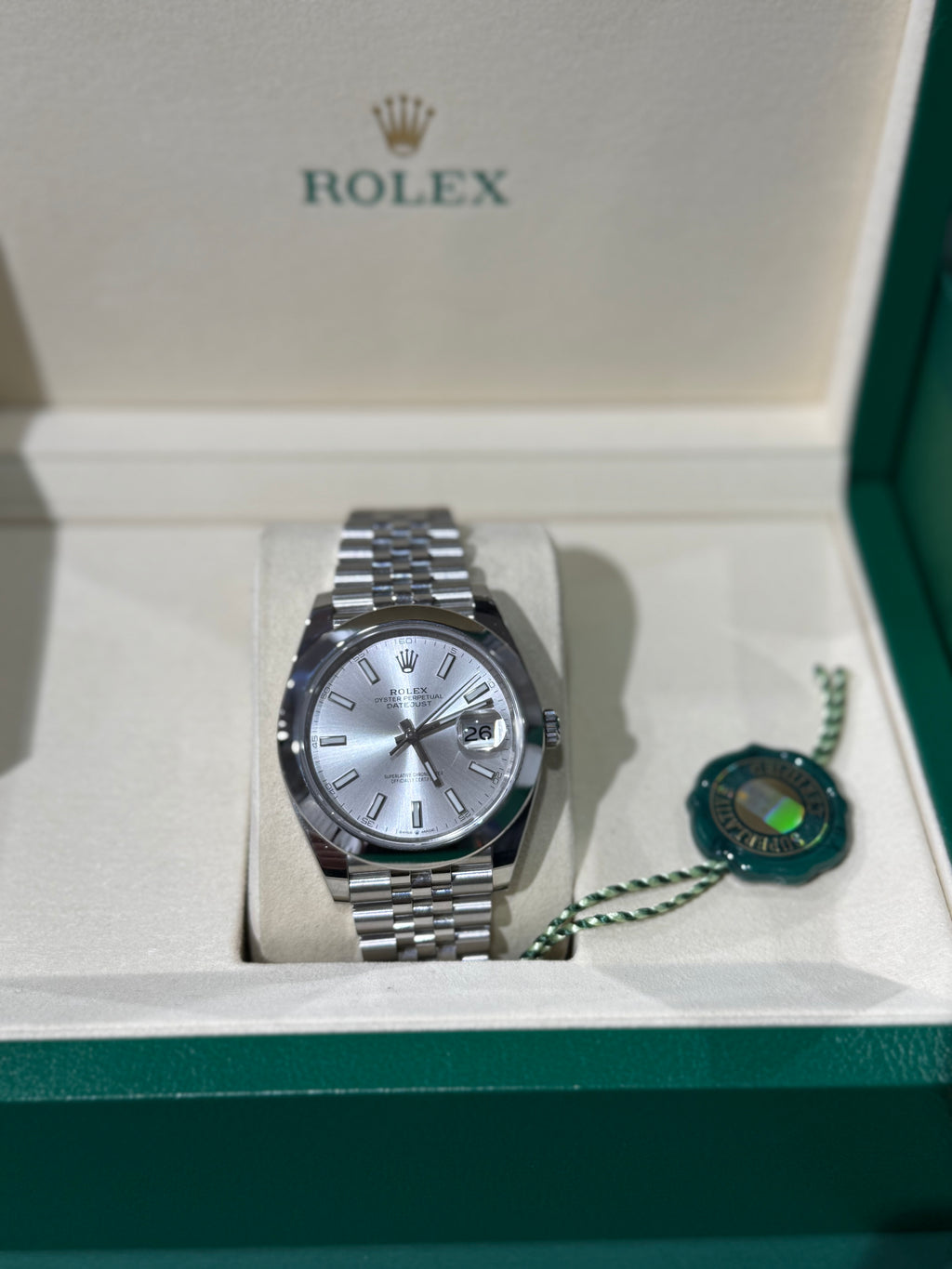 Rolex Datejust Silver dial 126300 2021 box and papers - full set