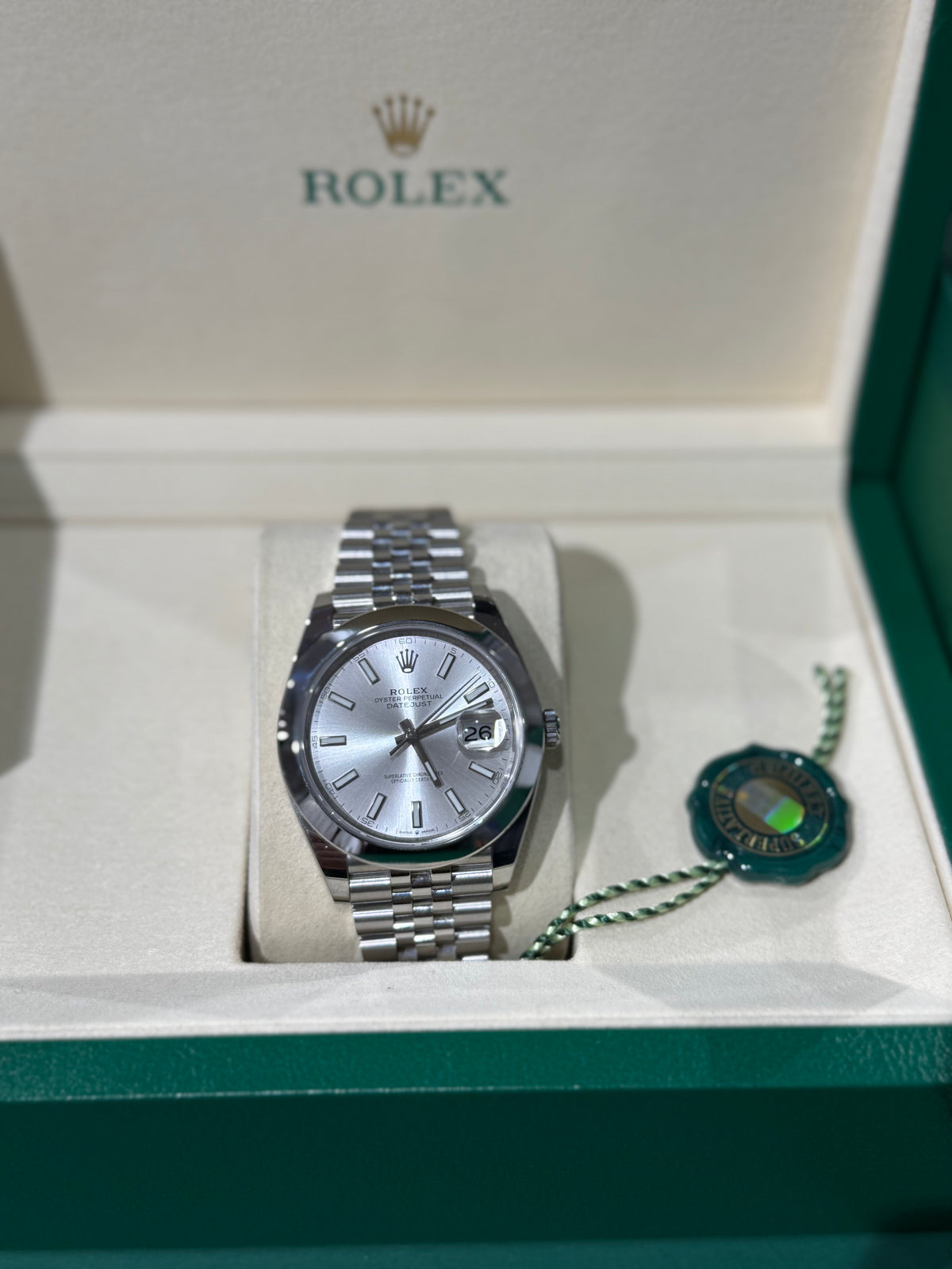 Rolex Datejust Silver dial 126300 2021 box and papers - full set