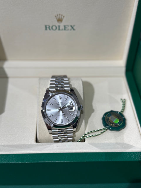 Rolex Datejust Silver dial 126300 2021 box and papers - full set