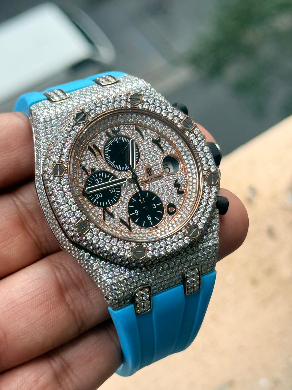 2013 Audemars Piguet Royal Oak Offshore 26170ST – Custom Natural Diamond Pavé – Full Set