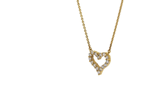 Solid Gold Heart Necklace