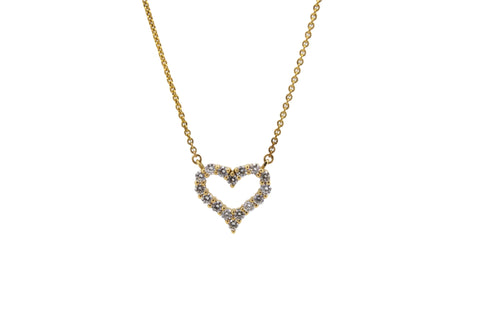 Solid Gold Heart Necklace