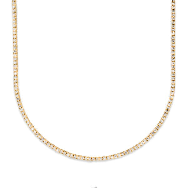 2.5mm 3.29CT Yellow Gold Tennis Bracelet