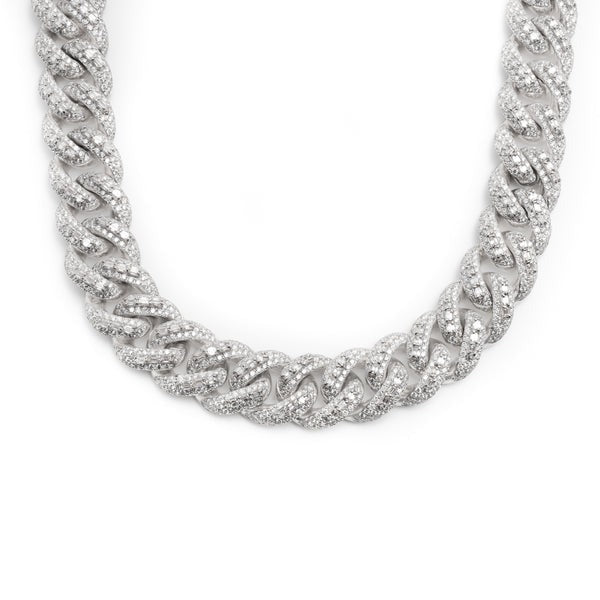 Round Miami Cuban Link With Round Diamonds & Emerald