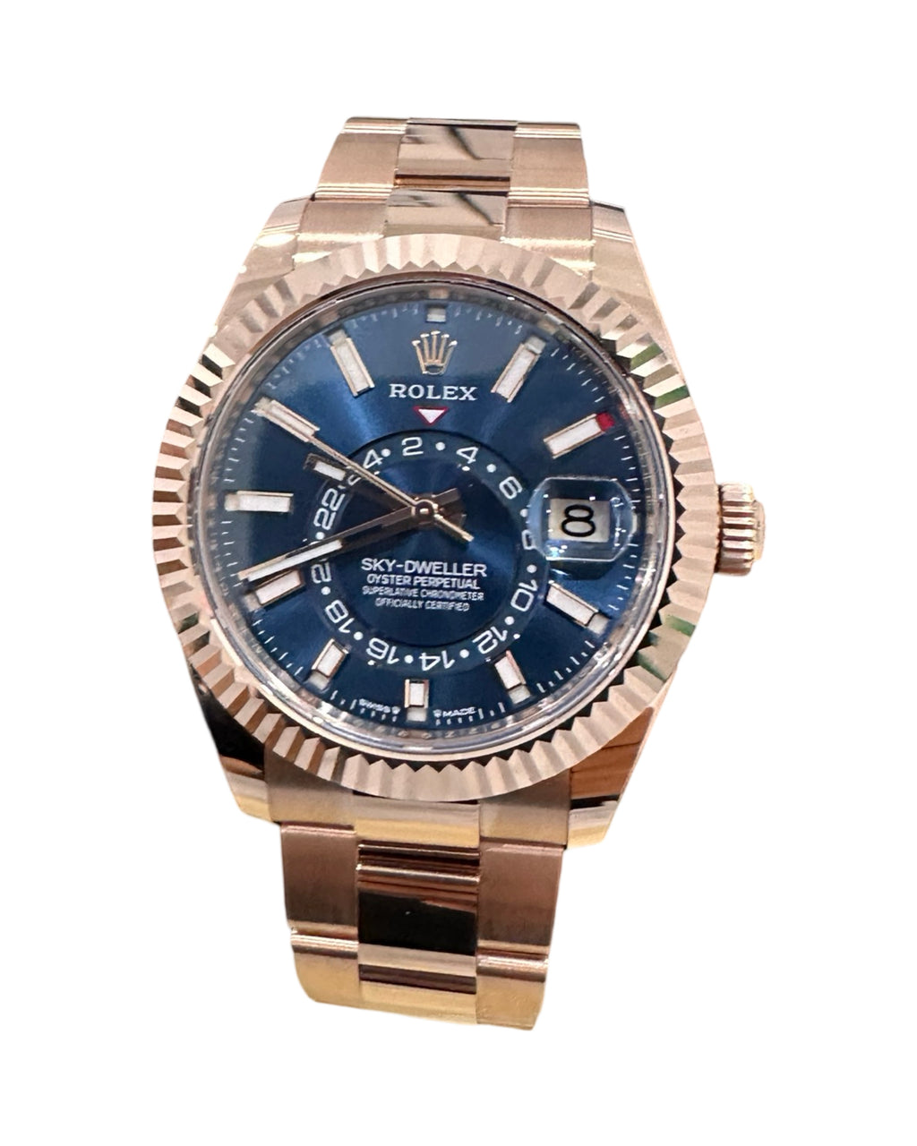 Rolex Sky Dweller 42 - Oyster Blue Dial Rose Gold 336935