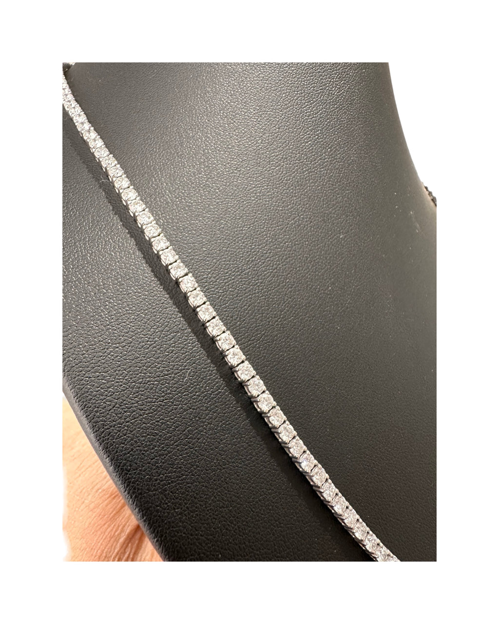 8PT 55CM White Gold Tennis Chain