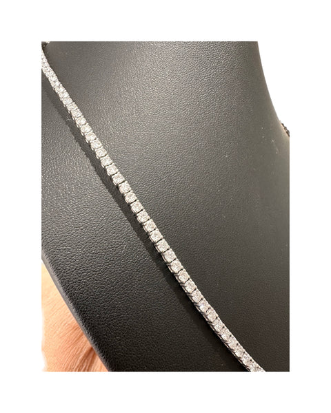 8PT 55CM White Gold Tennis Chain