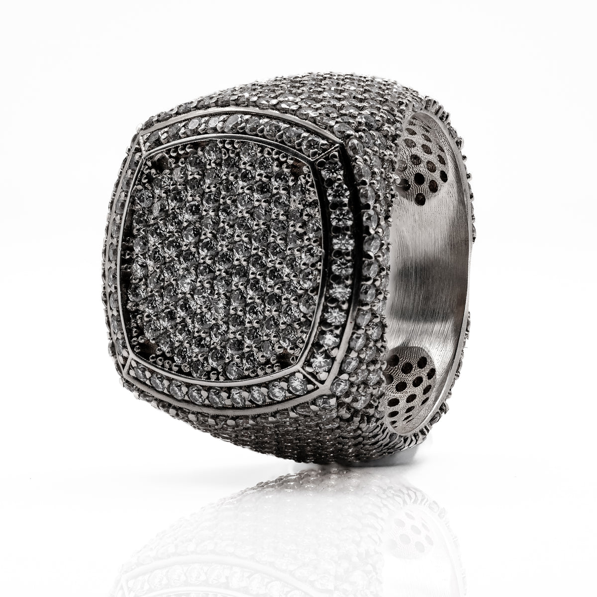 14KT White Gold Championship Style Ring W/ 1.76CT Diamonds