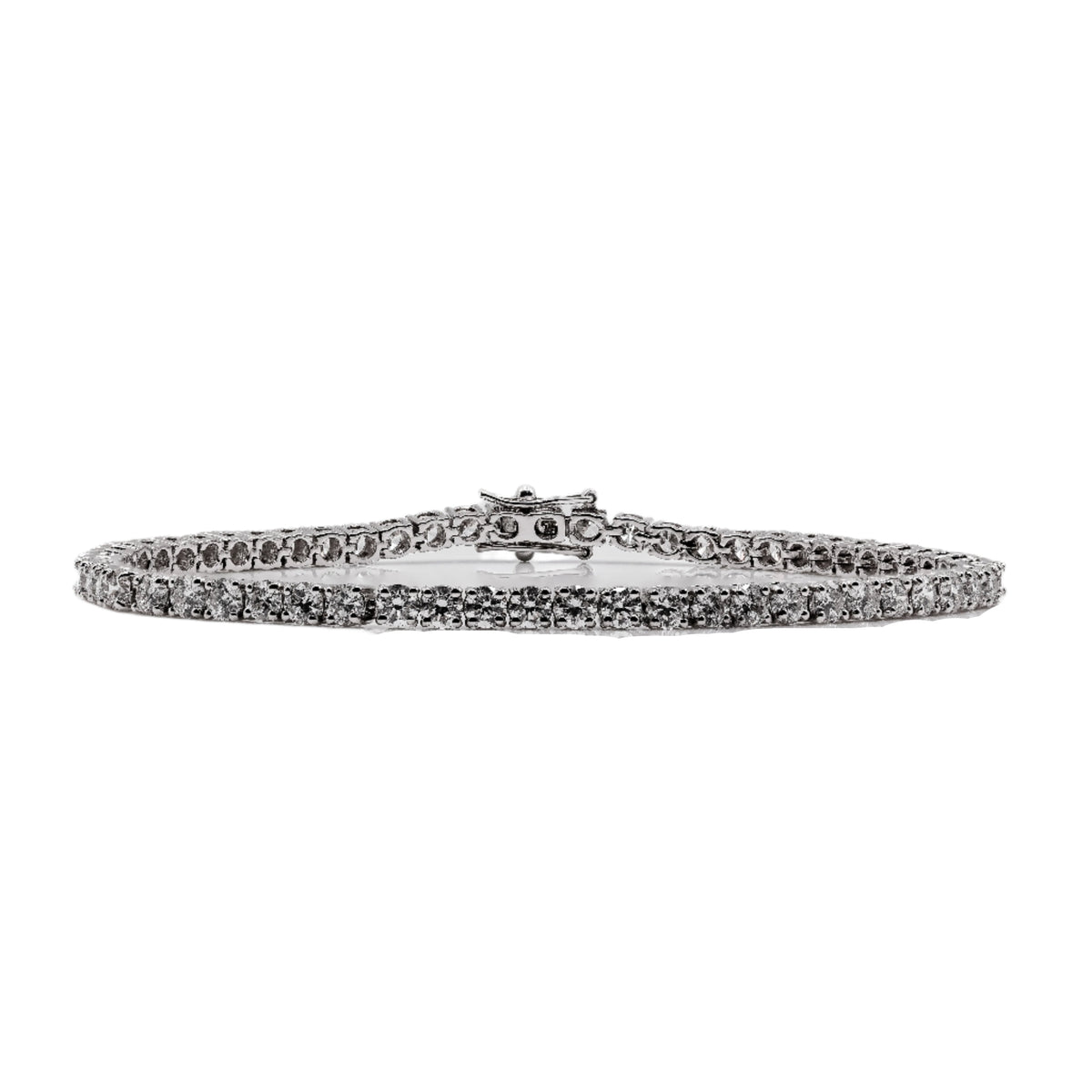 18KT White Gold Tennis Bracelet, VS1 Natural Diamond